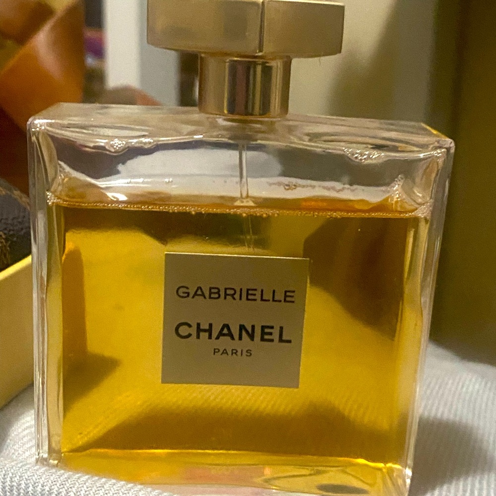 Chanel Gabrielle almost full bottle of perfume.